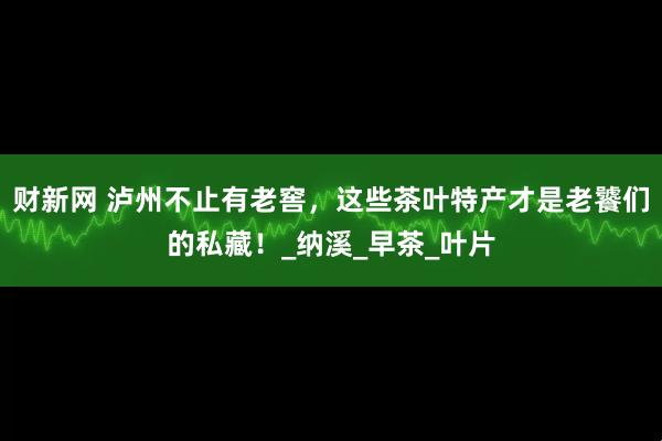 财新网 泸州不止有老窖，这些茶叶特产才是老饕们的私藏！_纳溪_早茶_叶片