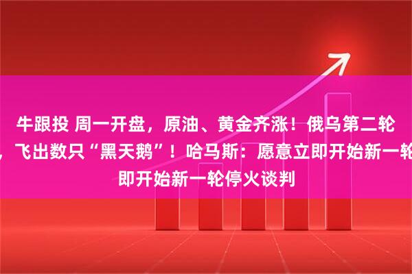 牛跟投 周一开盘，原油、黄金齐涨！俄乌第二轮会谈在即，飞出数只“黑天鹅”！哈马斯：愿意立即开始新一轮停火谈判