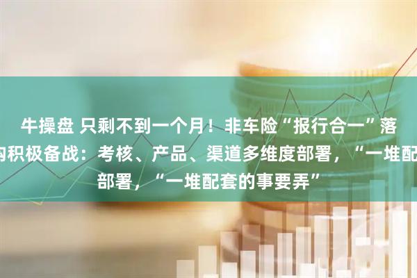 牛操盘 只剩不到一个月！非车险“报行合一”落地，财险机构积极备战：考核、产品、渠道多维度部署，“一堆配套的事要弄”