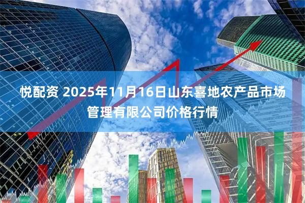 悦配资 2025年11月16日山东喜地农产品市场管理有限公司价格行情